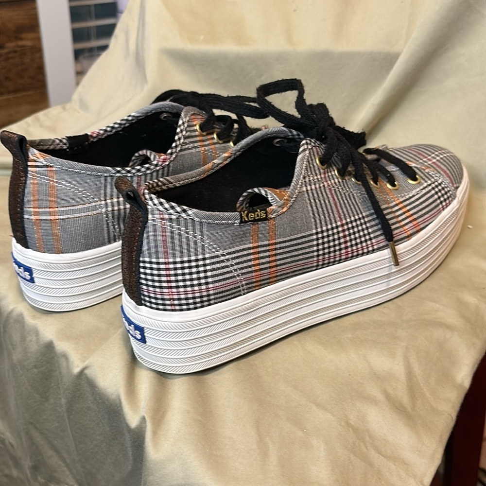 KEDS Triple Up plaid sneakers excellent condition super cute! Size 8.5 - Picture 8 of 15